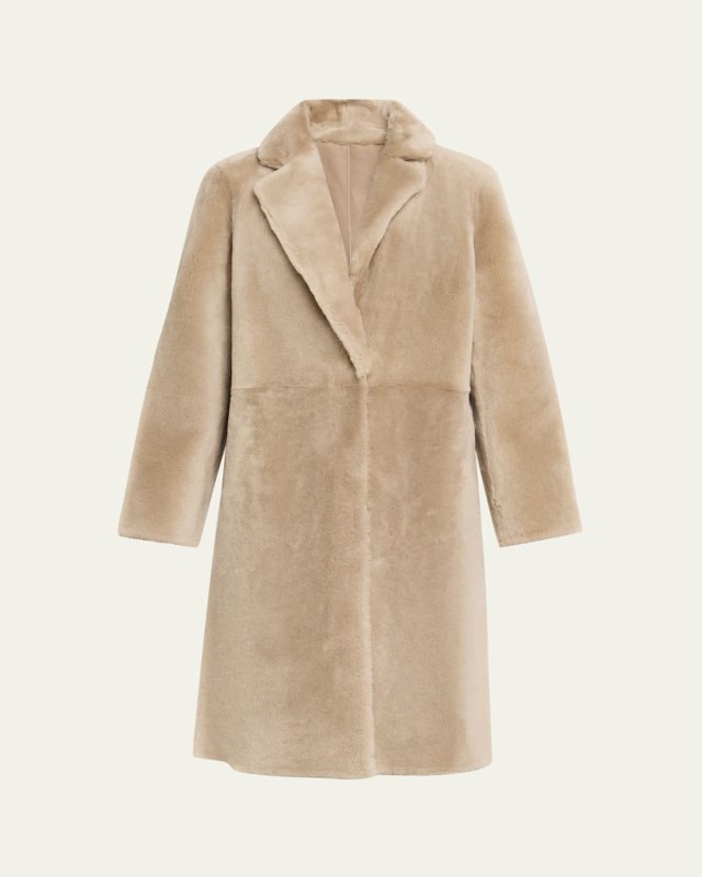 Ironed Lamb Shearling Coat